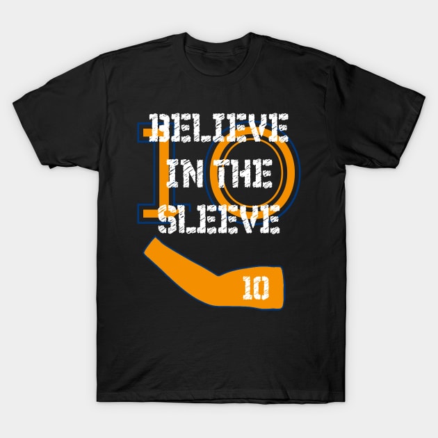 Believe In The Sleeve T-Shirt by TriHarder12